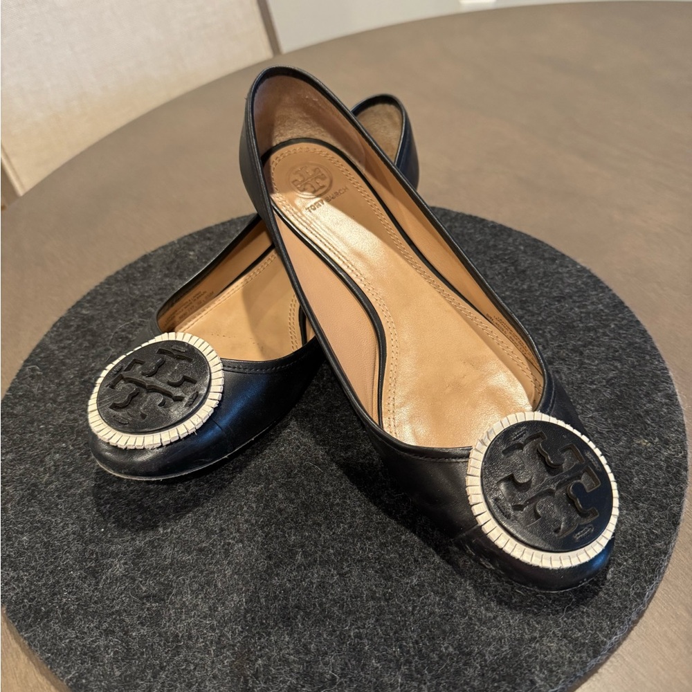 Tory Burch Black Flats